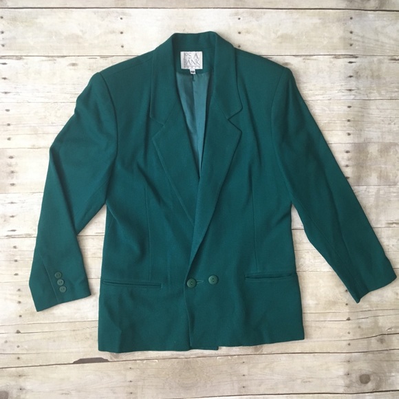 Jos. A. Bank Jackets & Blazers - JOS A BANK WOMAN Dark Green Wool Career Blazer